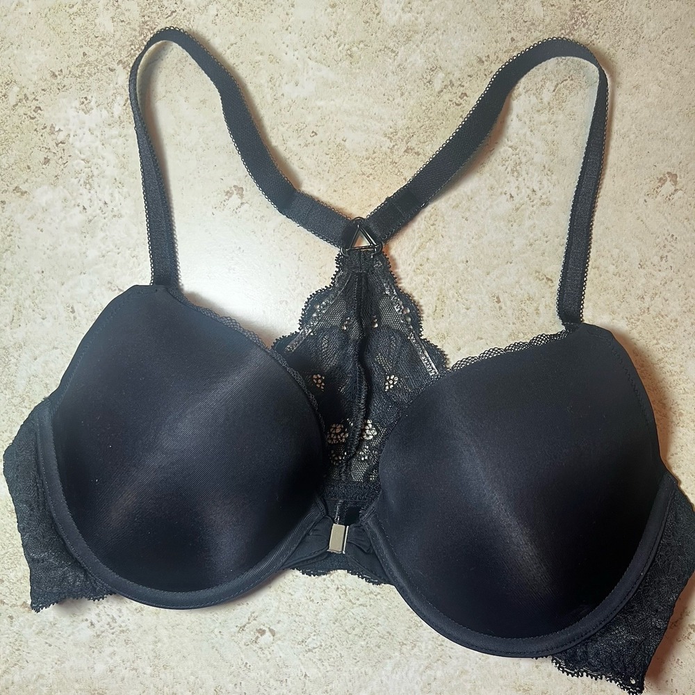 Adore‎ Me Push Up Bra w/ Lace Racerback Front Closure Size 34D EUC